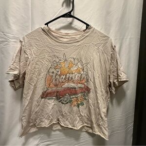 Graphic Beige Women's Top